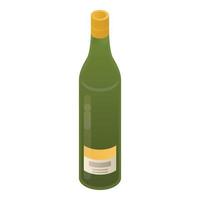 Champagne fles icoon, isometrische stijl vector