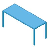 lang kantoor tafel icoon, isometrische stijl vector