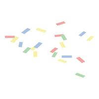 kleurrijk confetti icoon, isometrische stijl vector