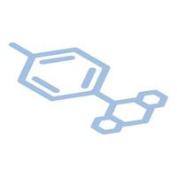 biologie formule icoon, isometrische stijl vector