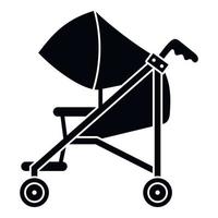 mam baby kinderwagen icoon, gemakkelijk stijl vector