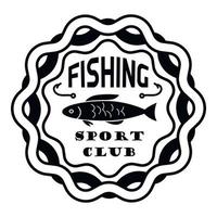 visvangst sport club logo, gemakkelijk stijl vector
