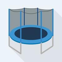 beschermde trampoline icoon, vlak stijl vector