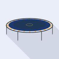 kinderen trampoline icoon, vlak stijl vector