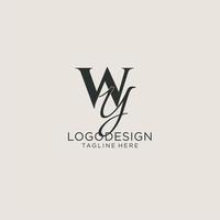 initialen wy brief monogram met elegant luxe stijl. zakelijke identiteit en persoonlijk logo vector