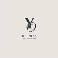 initialen yo brief monogram met elegant luxe stijl. zakelijke identiteit en persoonlijk logo vector