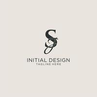 initialen sj brief monogram met elegant luxe stijl. zakelijke identiteit en persoonlijk logo vector