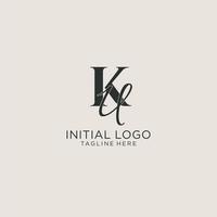 initialen ku brief monogram met elegant luxe stijl. zakelijke identiteit en persoonlijk logo vector