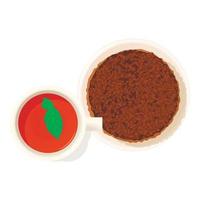 chocola biscuit icoon, isometrische stijl vector