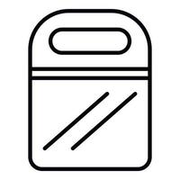 lunch pakket icoon, schets stijl vector