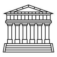 Italiaans tempel icoon, schets stijl vector