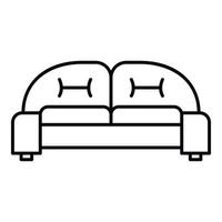arm sofa icoon, schets stijl vector