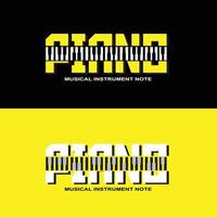 piano logo, musical instrument vector, ontwerp voor muziek- op te slaan, piano muziek- klasse vector