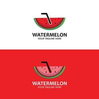 watermeloen ontwerp, vers fruit logo, watermeloen plantage vector