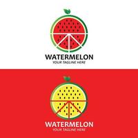 watermeloen ontwerp, vers fruit logo, watermeloen plantage vector