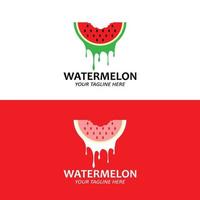 watermeloen ontwerp, vers fruit logo, watermeloen plantage vector