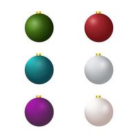 Kerstmis bal ornamenten verzameling vector