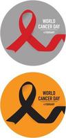 wereld kanker dag vector illustratie ontwerp