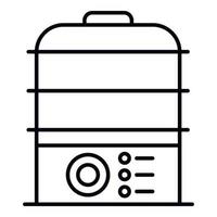 keuken kookplaat icoon, schets stijl vector
