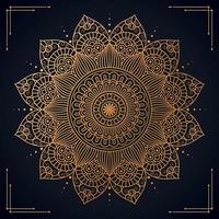 luxe sier- mandala achtergrond ontwerp met gouden mandala vrij vector