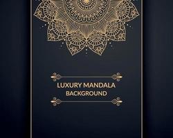 luxe sier- mandala achtergrond ontwerp met gouden mandala vrij vector