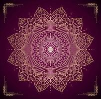 luxe sier- mandala achtergrond ontwerp met gouden mandala vrij vector