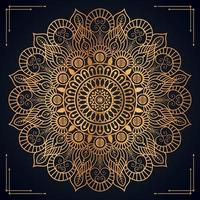 luxe sier- mandala achtergrond ontwerp met gouden mandala vrij vector het dossier