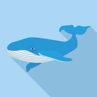 oceaan walvis icoon, vlak stijl vector