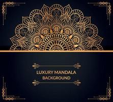 luxe sier- mandala achtergrond ontwerp met gouden mandala vrij vector het dossier