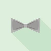 grijs boog stropdas icoon, vlak stijl vector
