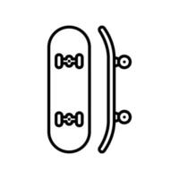 icoon van bodem en kant visie skateboards met wielen vector
