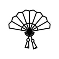 traditioneel Chinese ventilator voor decoratie of mode in zomer dag vector