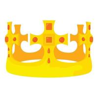 kroon prins icoon, tekenfilm stijl vector