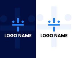 brief t met balans modern bedrijf logo ontwerp sjabloon vector