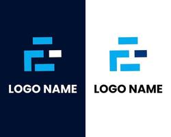 brief e met h negatief ruimte modern bedrijf logo ontwerp sjabloon vector