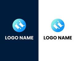 brief O met tech modern tech bedrijf logo ontwerp sjabloon vector