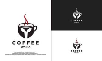 koffie Sparta logo, geschikt voor koffie winkel. vector