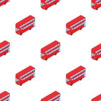 dubbele decker bus patroon naadloos vector