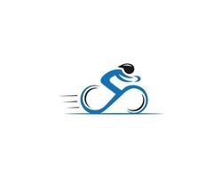 creatief fiets met wielersport ras gestileerde symbool logo ontwerp vector concept illustratie.