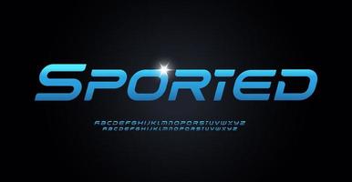 futuristische en gedragen doopvont alfabet brieven. modern logo typografie. minimaal futuristische typografisch ontwerp. zonder serif brief reeks voor snelheid logo, kop, sport- monogram. geïsoleerd vector gezet.