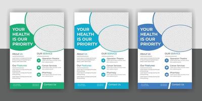 medisch, tandheelkundig, medisch folder, brochure vrij downloaden vector