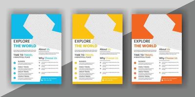 reizen folder of poster brochure ontwerp vrij downloaden vector