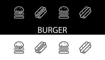 hamburger icoon ontwerp illustratie vlees icoon vector