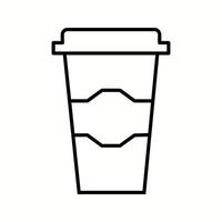 uniek koffie glas vector lijn icoon