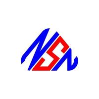 nsn brief logo creatief ontwerp met vector grafisch, nsn gemakkelijk en modern logo.