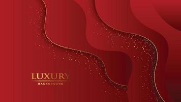 abstract rood luxe achtergrond met gouden lijn. luxe rood achtergrond vector. vector