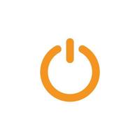 eps10 oranje vector macht Aan of uit knop abstract kunst icoon geïsoleerd Aan wit achtergrond. beurt Aan of uit symbool in een gemakkelijk vlak modieus modern stijl voor uw website ontwerp, logo, en mobiel app