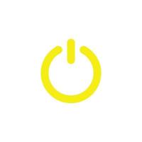 eps10 geel vector macht Aan of uit knop abstract kunst icoon geïsoleerd Aan wit achtergrond. beurt Aan of uit symbool in een gemakkelijk vlak modieus modern stijl voor uw website ontwerp, logo, en mobiel app