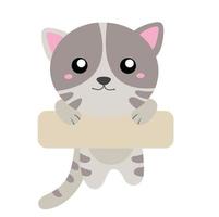 schattig weinig kat katje dier huisdier illustratie vector clip art