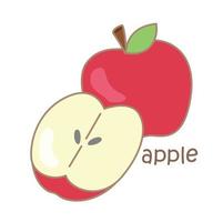 alfabet een voor appel woordenschat illustratie vector clip art